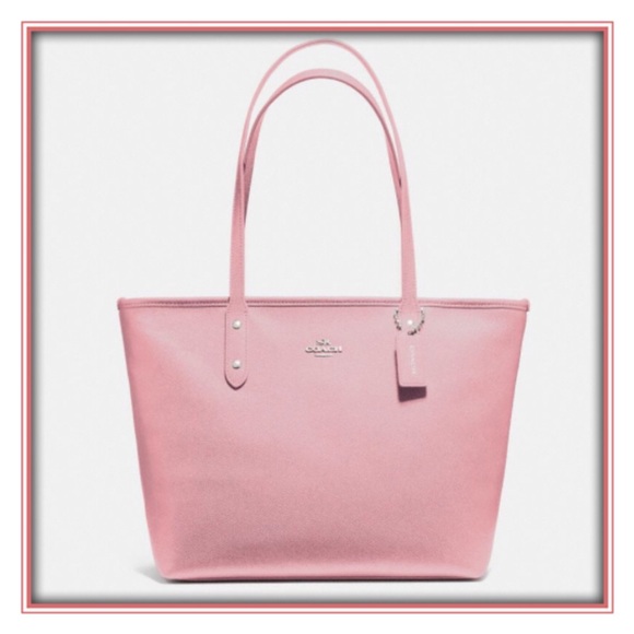 Coach Handbags - Coach blush leather city zip tote NWT